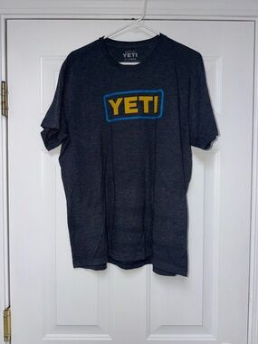 Yeti Men's Short-Sleeve Logo Tee with Yellow & Blue Accents